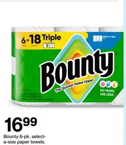 Target Bounty 6-pk. select-a-size paper towels offer