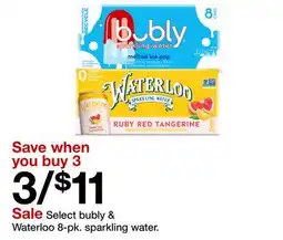 Target Select bubly & Waterloo 8-pk. sparkling water offer