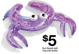 Target Sun Squad split ring crab floatie offer