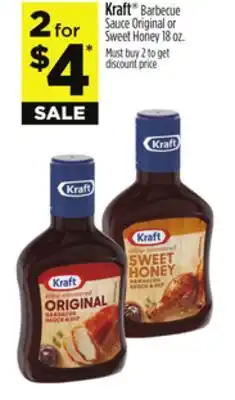 Dollar General Kraft Barbecue Sauce Original or Sweet Honey offer