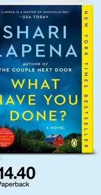 Target SHARI LAPENA WHAT HAVE YOU DONE? offer