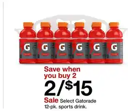 Target Select Gatorade 12-pk. sports drink offer