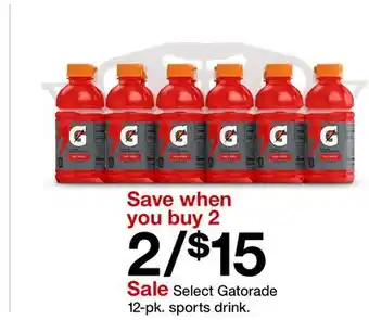 Target Select Gatorade 12-pk. sports drink offer