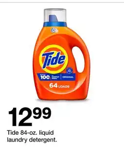 Target Tide 84-oz. liquid laundry detergent offer