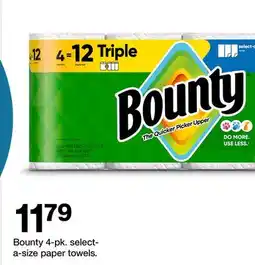 Target Bounty 4-pk. select-a-size paper towels offer