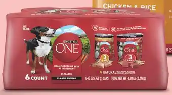 Target Purina ONE 13-oz. 6-ct. variety pack wet dog food offer