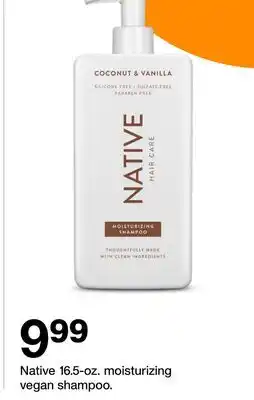 Target Native 16.5-oz. moisturizing vegan shampoo offer