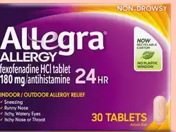 Target Allegra 24-hour 30-ct. allergy relief tablets offer