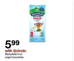 Target Stonyfield 4-ct. yogurt pouches offer