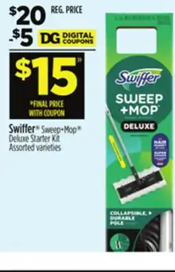 Dollar General Swiffer Sweep + Mop Deluxe Starter Kit offer