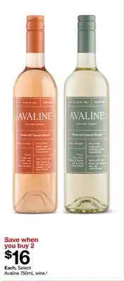 Target Select Avaline 750mL wine.‡ offer