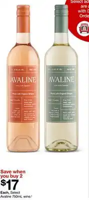 Target Select Avaline 750mL wine.‡ offer
