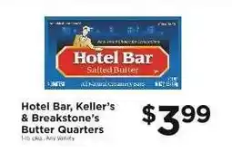 ShopRite Hotel Bar, Keller’s & Breakstone’s Butter Quarters offer