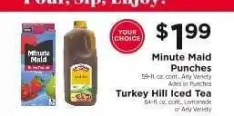 ShopRite Minute Maid Punches or Turkey Hill Iced Tea offer