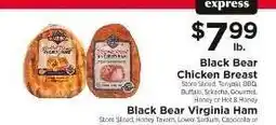 ShopRite Black Bear Chicken Breast / Black Bear Virginia Ham offer