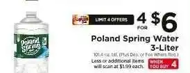 ShopRite Poland Spring Water offer