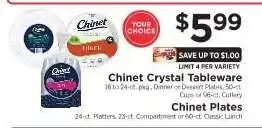 ShopRite Chinet Crystal Tableware & Chinet Plates offer