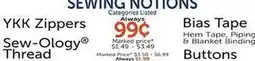 Hobby Lobby SEWING NOTIONS offer