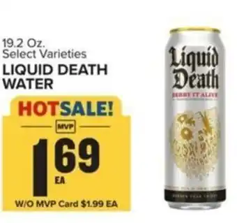 Food Lion Liquid death water offer