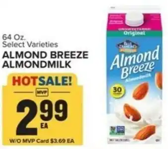 Food Lion Almond breeze almond milk offer