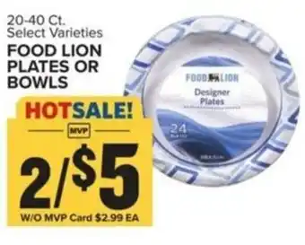 Food Lion Food lion plates or bowls offer