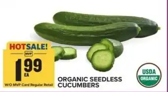 Food Lion Organic seedless cucumbers offer