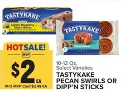 Food Lion Tastykake pecan swirls or dipp'n sticks offer