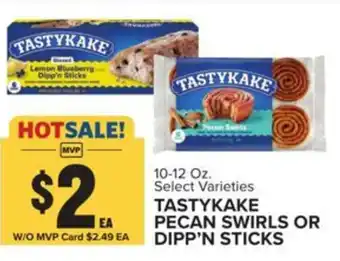 Food Lion Tastykake pecan swirls or dipp'n sticks offer