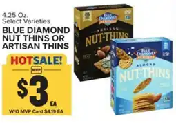 Food Lion Blue diamond nut thins or artisan thins offer