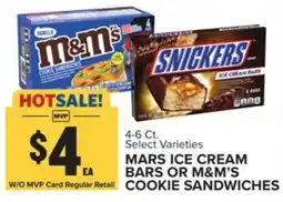 Food Lion Mars ice cream bars or m&m's cookie sandwiches offer
