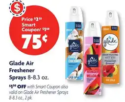 Family Dollar Glade Air Freshener Sprays offer