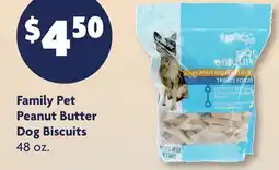 Family Dollar Family Pet Peanut Butter Dog Biscuits offer