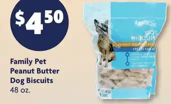 Family Dollar Family Pet Peanut Butter Dog Biscuits offer