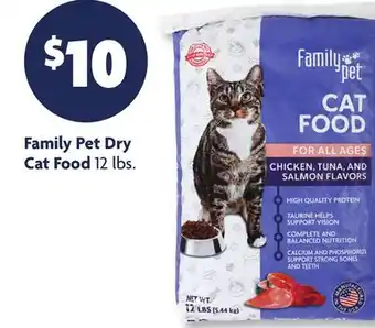 Family Dollar Family Pet Dry Cat Food offer