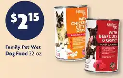 Family Dollar Family Pet Wet Dog Food offer