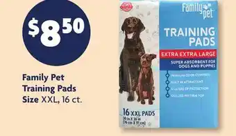 Family Dollar Family Pet Training Pads offer