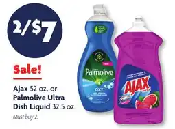 Family Dollar Ajax 52 oz. or Palmolive Ultra Dish Liquid 32.5 oz offer