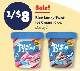 Family Dollar Blue Bunny Twist Ice Cream offer
