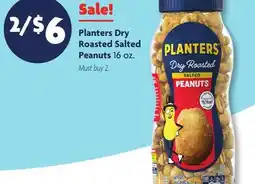Family Dollar Planters Dry Roasted Salted Peanuts offer
