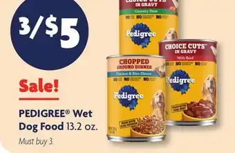 Family Dollar PEDIGREE Wet Dog Food offer