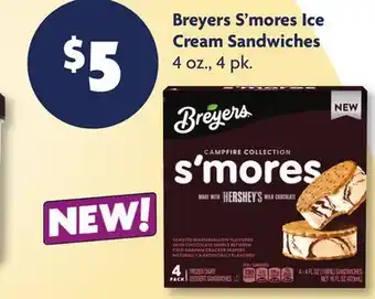 Family Dollar Breyers S'mores Ice Cream Sandwiches offer