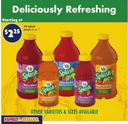 Family Dollar V8 Splash Juices offer