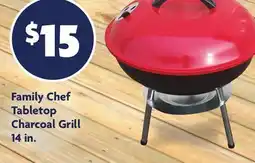Family Dollar Family Chef Tabletop Charcoal Grill offer
