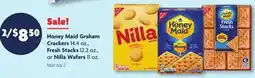 Family Dollar Honey Maid Graham Crackers 14.4 oz., Fresh Stacks 12.2 oz., or Nilla Wafers 11 oz offer