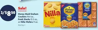 Family Dollar Honey Maid Graham Crackers 14.4 oz., Fresh Stacks 12.2 oz., or Nilla Wafers 11 oz offer