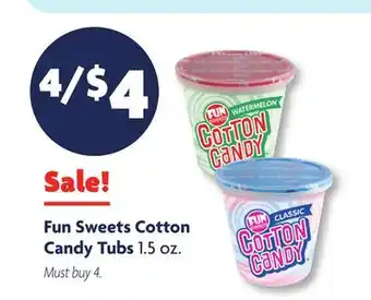 Family Dollar Fun Sweets Cotton Candy Tubs offer