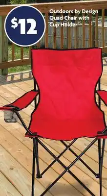 Family Dollar Outdoors by Design Quad Chair with Cup Holder offer