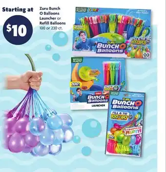 Family Dollar Zuru Bunch O Balloons Launcher or Refill Balloons offer