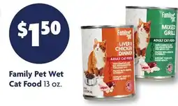Family Dollar Family Pet Wet Cat Food offer