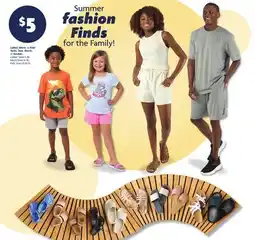 Family Dollar Ladies', Men's, or Kids' Tanks, Tees, Shorts, or Sandals offer